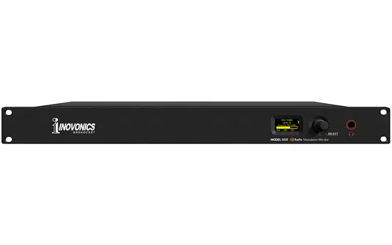 The Inovonics 552 HD Radio Modulation Monitor is the ideal choice for advanced FM and HD Radio signal monitoring.