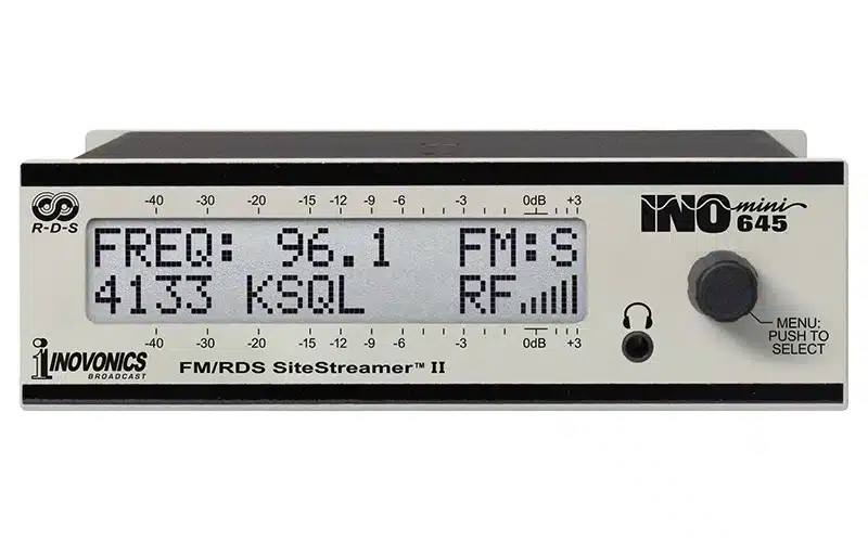 Inovonics 645 FM/RDS SiteStreamer – Remote FM Monitoring Receiver