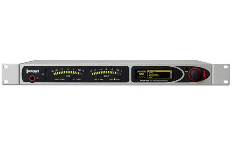 The Inovonics AARON 650 FM Rebroadcast Receiver is a high-performance device designed for handling challenging reception scenarios in FM rebroadcasting and translation applications.