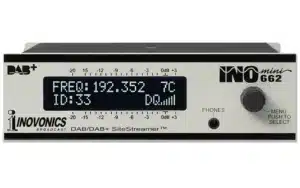 The Inovonics 662 SiteStreamer™ is a Web-enabled EBU-standard DAB / DAB+ digital radio receiver for program audio and confidence monitoring.