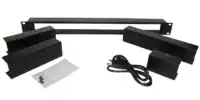 Mount one or two Inovonics INOmini units with the RK-00 19" rack panel — a durable, space-saving broadcast mounting solution.