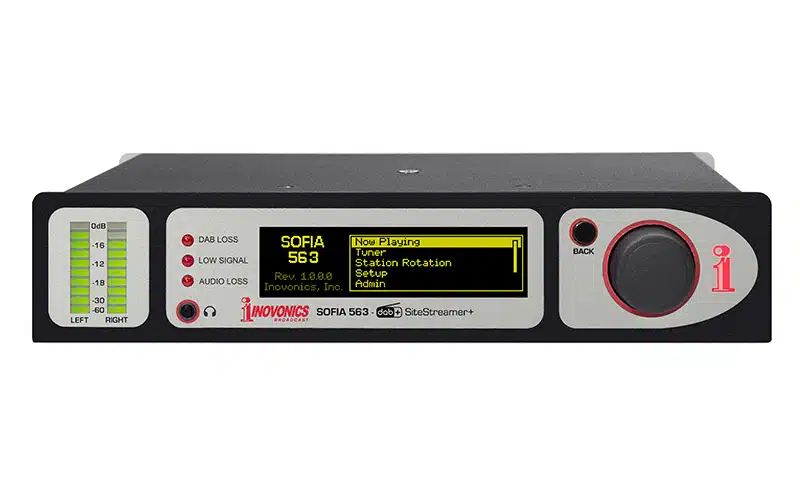 The Inovonics SOFIA 563 is a Web-enabled DAB/DAB+ receiver for remote signal monitoring