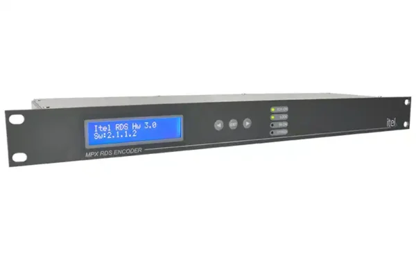 The ITEL RD E-1 is a fully digital RDS encoder wich allows dynamic radiotext and radiotext plus.