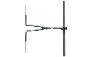 The Label Italy AKG/8 stainless-steel circular-polarized narrowband antenna can be factory tuned to any frequency within the FM broadcast band of 87.5 to 108 MHz.