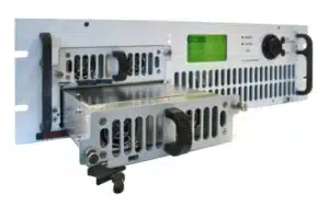 The OMB EM 2000 HE DIG PLUS 2KW FM compact transmitter  has been created by the OMB center of development for high efficiency transmitters.