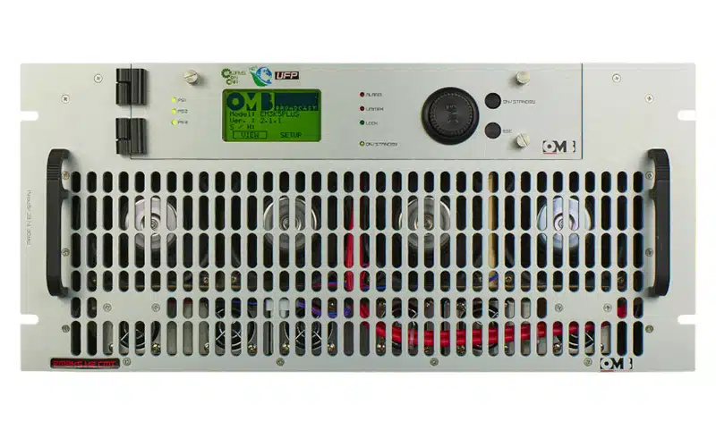 The OMB EM 3500 HE DIG COMPACT 3.5KW FM transmitter has been created by the OMB center of development for high efficiency transmitters.