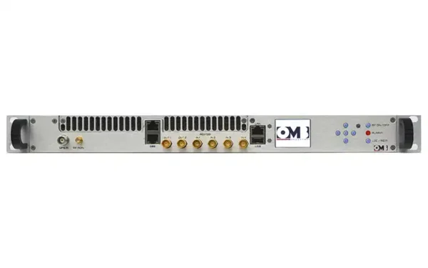 The OMB MOT 100A can be used as an analog and digital transmitter and can also be configured with different input interfaces.