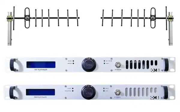 The OMB MT-MR PLATINUM STL 1.5-1.7GHz (Studio-to-Transmitter Link) is composed of a 5 watt transmitter