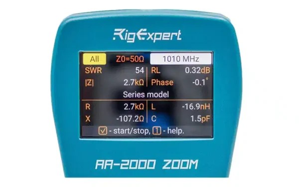 The RigExpert AA-2000 ZOOM analyser is designed for measuring SWR (Standing Wave Ratio)