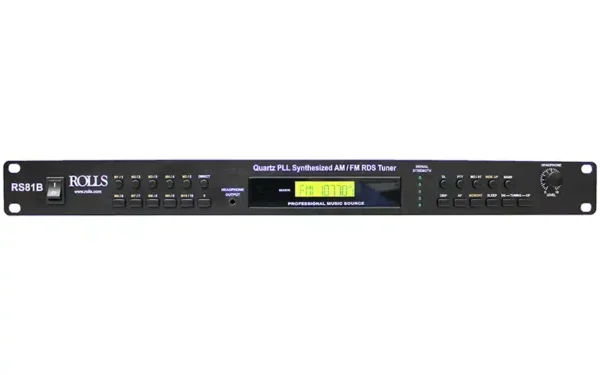 The Rolls RS81B is a state-of-the-art Phase Lock Loop digital AM/FM Tuner designed to meet the requirements of professional environments.