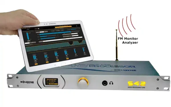 The Solidyne 542APC combines a 5 Band universal audio processor including FM Analyzer + RDS & FM/HD/AM/TV/Streaming.