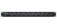 The Sonifex AVN-AH8 multi-channel headphone amplifier is a 1U rack-mount which distributes 2 sets of stereo audio to up to 8 different sets of headphones.