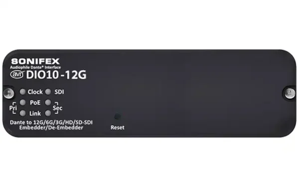 Sonifex AVN-DIO10-12G SDI to Dante de-embedder interface
