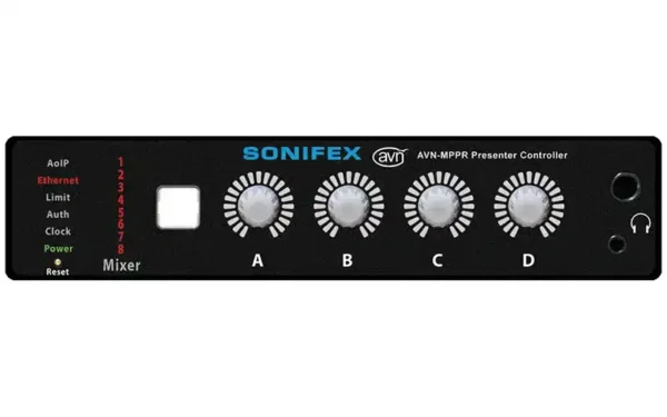 Sonifex AVN-MPPR Dante Microphone and Line Patch Panel Front View