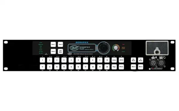 Sonifex AVN-TB20AR 20-Way IP Talkback Intercom Front Panel