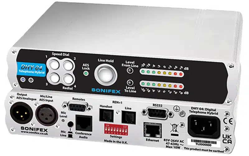 The Sonifex DHY-04 Single Automatic GSM Hybrid has the ability to be used on a GSM cellular network instead of a telephone (POTS) line.