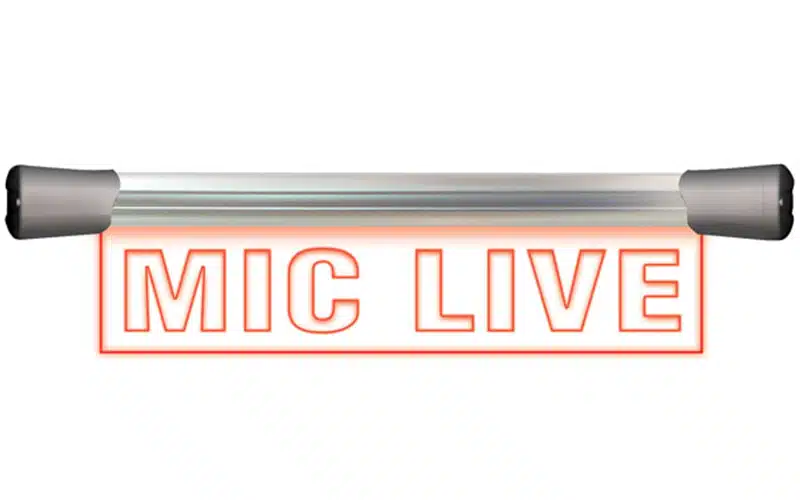 The Sonifex LD-40F1MCL SignalLED range of illuminated RGB LED signs is a new collection designed for outdoor recording