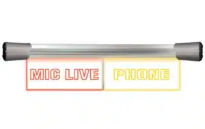 The Sonifex LD-40F2MCL-PHN SignalLED range of illuminated RGB LED signs are a new range of signs designed for outside recording