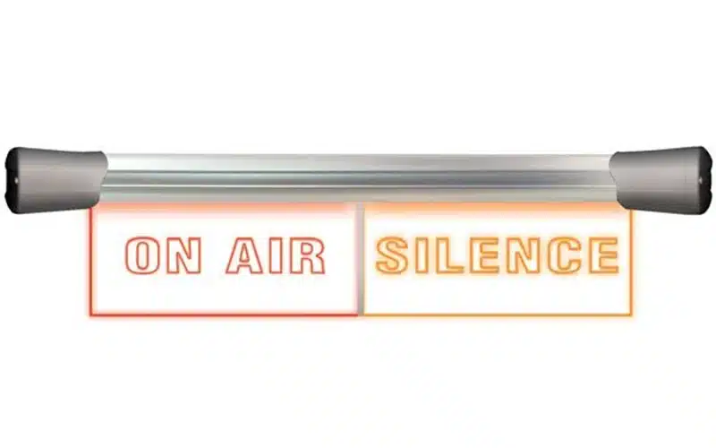 The Sonifex LD-40F2ONA-SIL SignalLED range of illuminated RGB LED signs are a new range of signs designed for outside recording