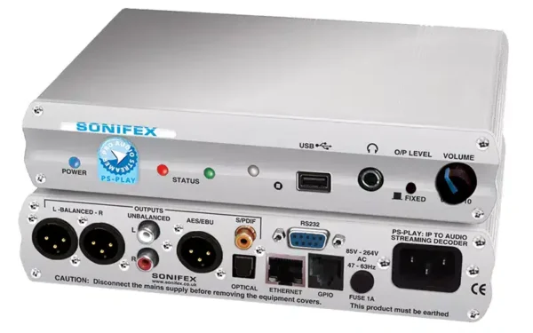 The Sonifex PS-PLAY is a high-performance multi-format audio player