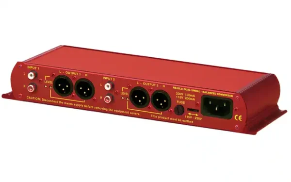 The Sonifex RB-UL2 is a dual stereo unit for interfacing domestic or semi-professional unbalanced equipment to professional balanced line levels.