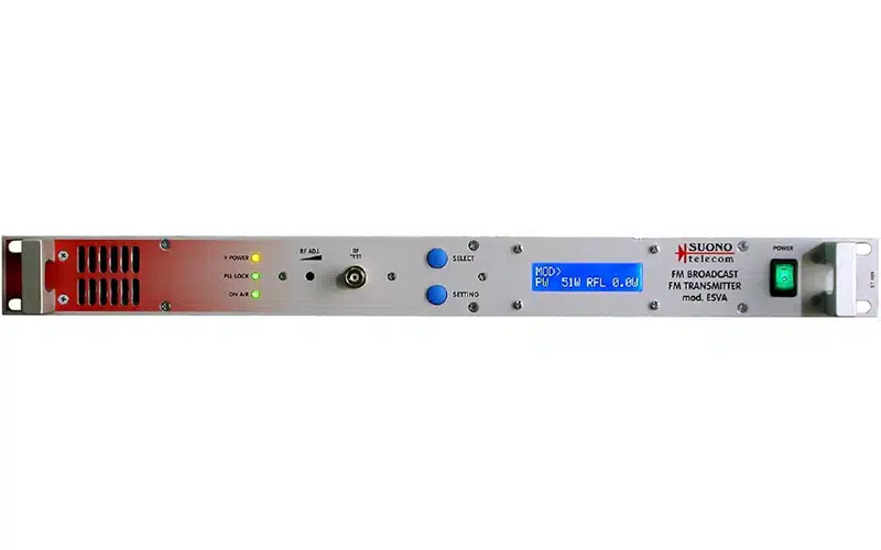 The SUONO ESVA20 FM transmitter is designed for broadcasters who need a reliable