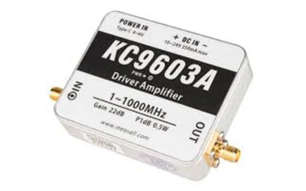 Measall KC9603A 1 GHz RF driver amplifier front panel