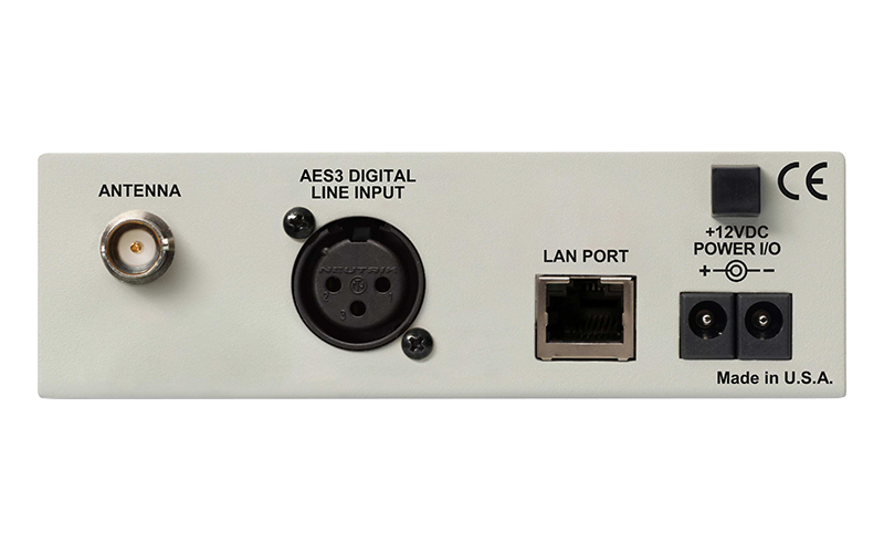Inovonics 663 INOmini DAB+ SiteStreamer rear panel audio and network connections