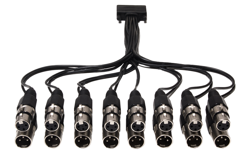 MARIAN 8x analog XLR breakout cable for balanced audio