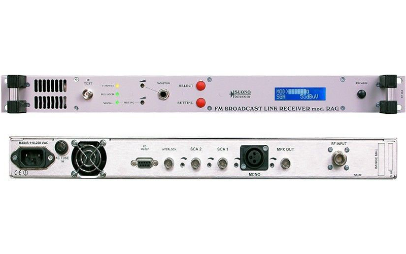 Suono Telecom RAG-FM rebroadcast receiver rear connectors
