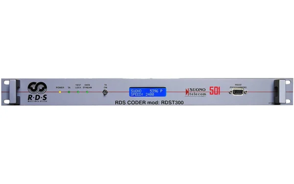 Suono Telecom RDST300 RDS Encoder 1U front panel