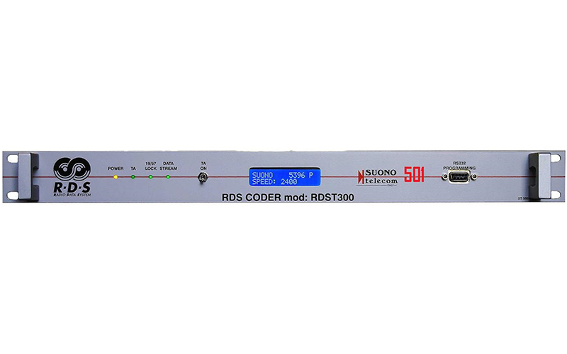 Suono Telecom RDST300 RDS Encoder 1U front panel