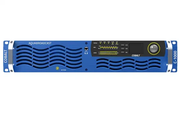 Aqua Cobalt C-1000 1000W FM transmitter front panel with meters and controls