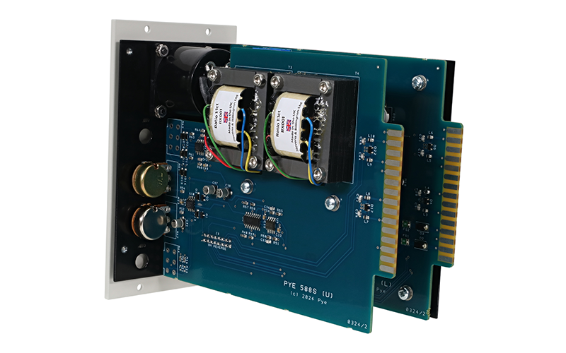 Rear PCB of PYE 588S compressor with twin audio transformers