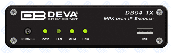 DEVA DB94-TX compact MPX over IP encoder with MicroMPX support