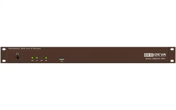 DEVA DB9410-SFN professional MPX over IP decoder with MicroMPX and SFN support