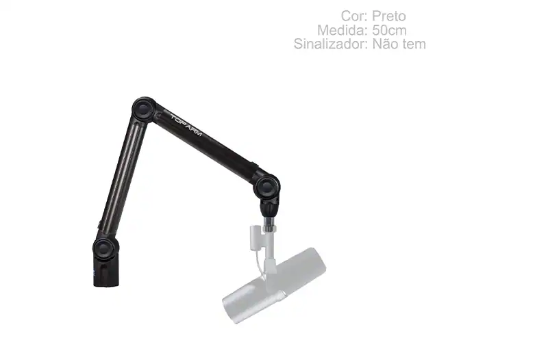 Brazo de micrófono Biquad XS negro de 50 cm sin LED de ON-AIR
