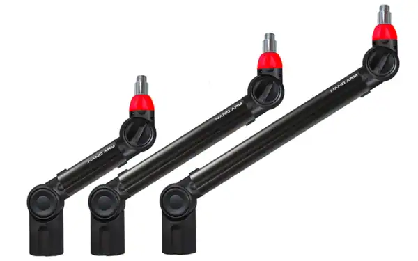 Biquad Nano Arm black microphone stand range with ON-AIR LED