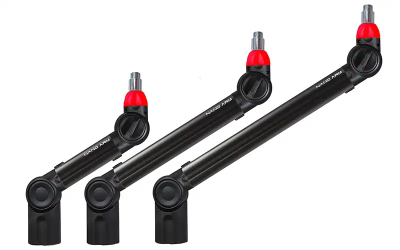 Biquad Nano Arm black microphone stand range with ON-AIR LED