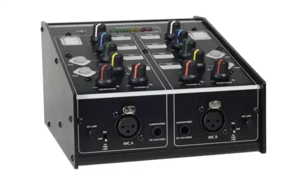 Unidad de comentarios Dante de dos usuarios Glensound Express IP Mini X
